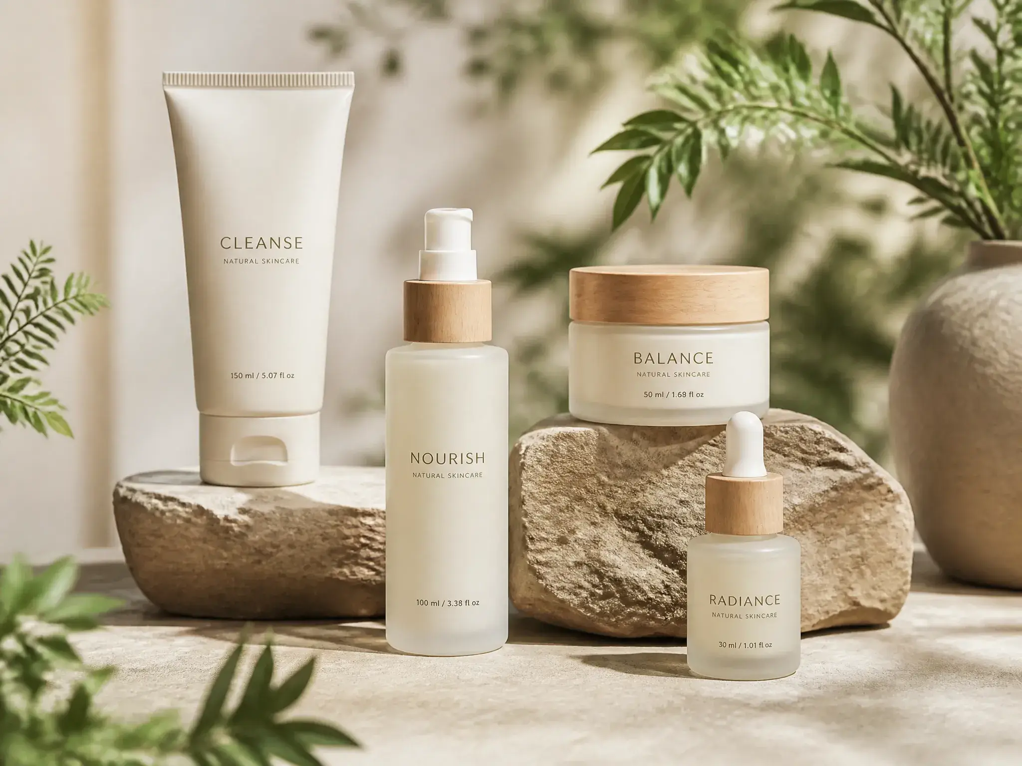 Skincare product shot generated by GPT Image 2 with clear, legible labels