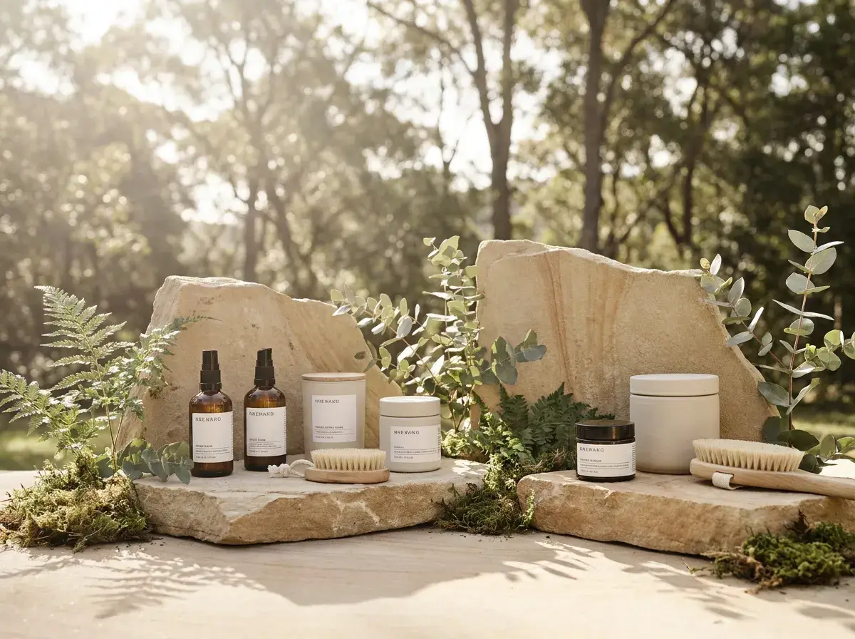Skincare product shot generated by Nano Banana Pro in natural outdoor light