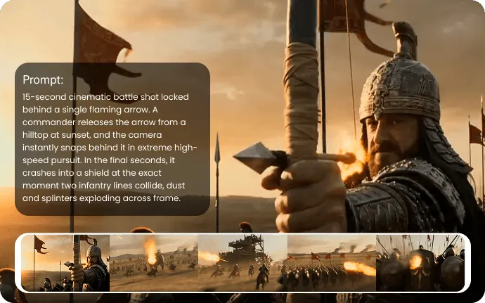 Seedance 2.0 executing a filmmaker's camera move — a dolly or pan — for precise, directed AI video